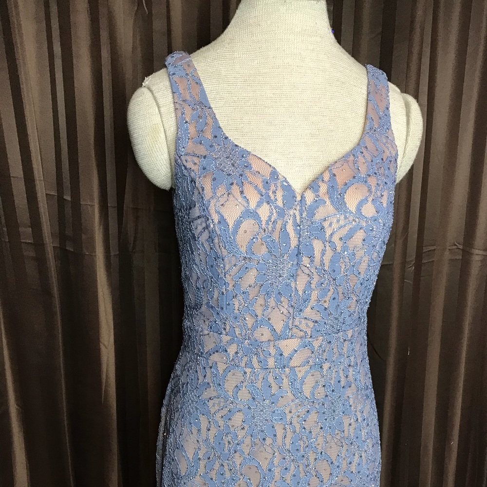 Lace Saffron Evening Gown